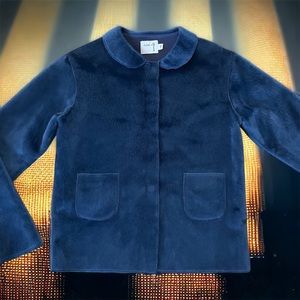JUSTE CLE JACKET NAVY BLUE PONY HAIR YOUTH GIRLS KIDS 152/16